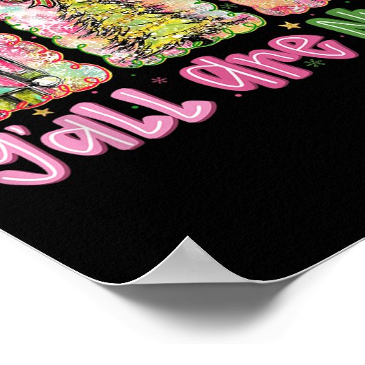 Y'all Are Nuts Nutcracker Merry Christmas Funny Xm Poster (Hoek)