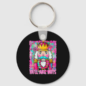Y'all Are Nuts Nutcracker Merry Christmas Funny Xm Sleutelhanger (Voorkant)