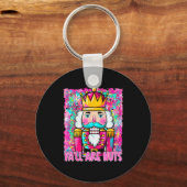 Y'all Are Nuts Nutcracker Merry Christmas Funny Xm Sleutelhanger (Voorkant)