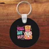 Y'all Are Nuts Nutcracker Merry Christmas Funny Xm Sleutelhanger (Voorkant)