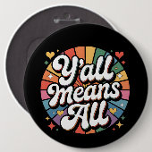 Y'all betekent retro ronde button 6,0 cm (Voorkant /achterkant)