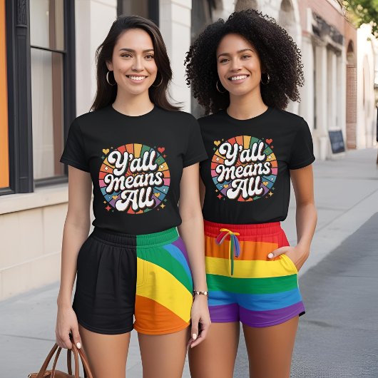 Y'all betekent retro t-shirt