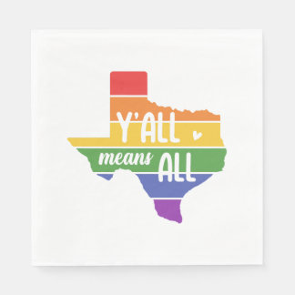 Y'all betekent Y'all Design voor trotse LGBT+ Texa Servet