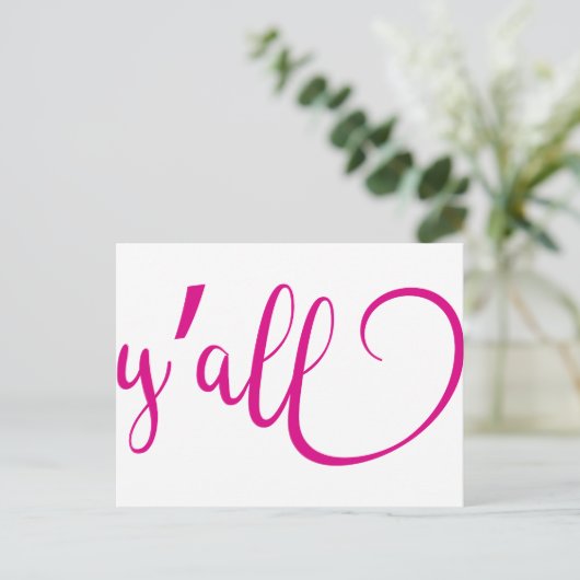 y'all briefkaart (Staand voorkant)