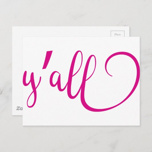 y'all briefkaart (Voorkant / Achterkant)