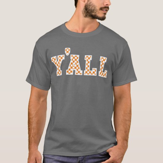 Y'ALL Collegiate Collectie Checkerboard T-Shirt (Voorkant)