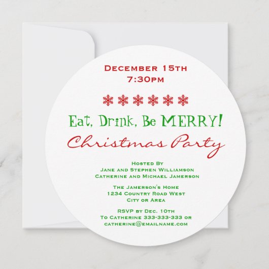 Ya'll Come Christmas Party Southern beroemd gemaak Kaart (Achterkant)