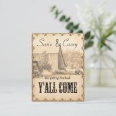 Y'all Come Huwelijksuitnodiging ID651 Kaart (Staand voorkant)