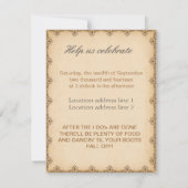 Y'all Come Huwelijksuitnodiging ID651 Kaart (Achterkant)