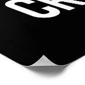 Yall Cray Cray Funny Crazy Crayon Pun Dark BG Poster (Hoek)