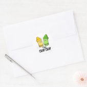 Yall Cray Cray Funny Crazy Crayon Pun Ronde Sticker (Envelop)