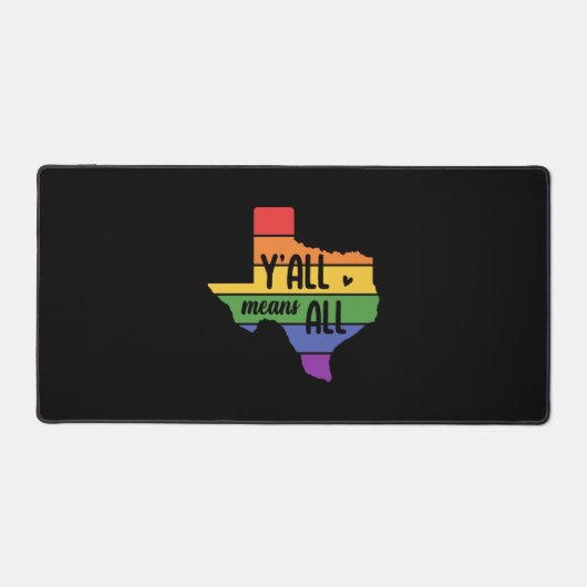 Y'all Means Y'all Design for proud LGBT+ Texans Bureaumat (Voorkant)