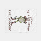 Y'all Mind If I Do Some Lollygagging Funny Cowboy  Fleece Deken (Voorkant (Horizontaal))