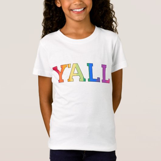 Y'all Rainbow T-Shirt (Voorkant)