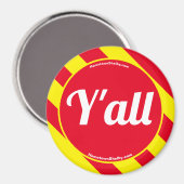 Y'all rood/gele magneet (Voorkant / Achterkant)