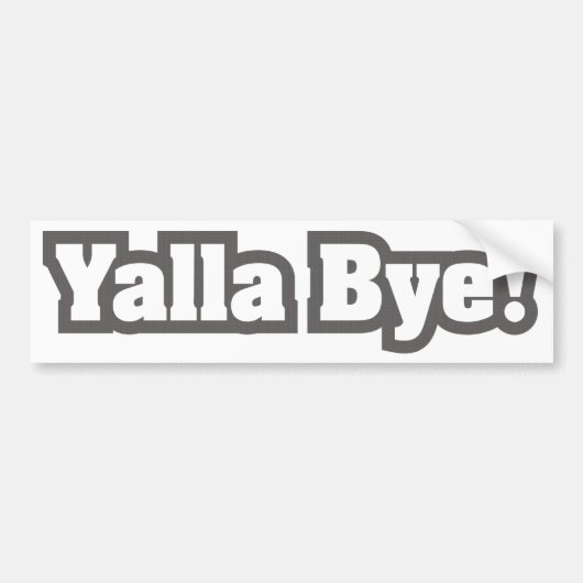 Yalla Dag Bumpersticker (Voorkant)