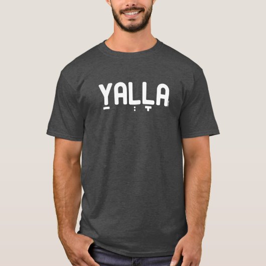 YALLA Funny Hebrew Slang Cool T-shirt (Voorkant)