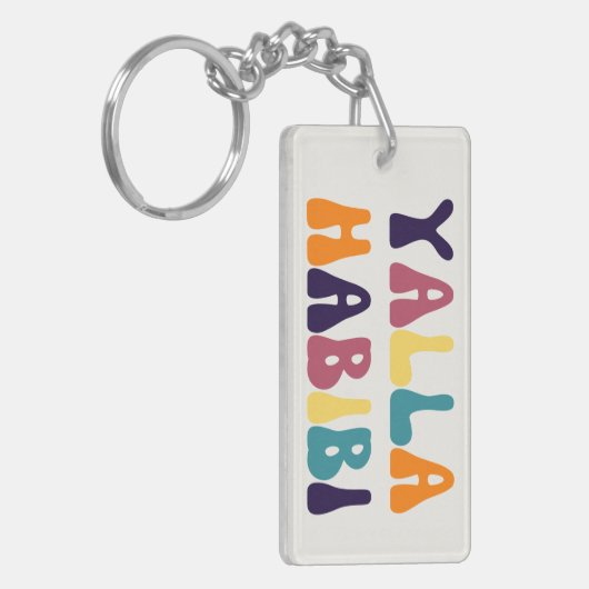 Yalla Habibi Arabisch Souvenir Sleutelhanger (Voorkant Links)