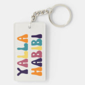Yalla Habibi Arabisch Souvenir Sleutelhanger (achterkant)