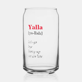 Yalla Woordenboek Definitie Grappige Arabische zin Blikvorm Glas