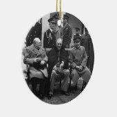 Yalta Conference Roosevelt Stalin Churchill 1945 Keramisch Ornament (Rechts)