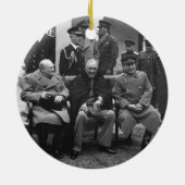 Yalta Conference Roosevelt Stalin Churchill 1945 Keramisch Ornament (Achterkant)
