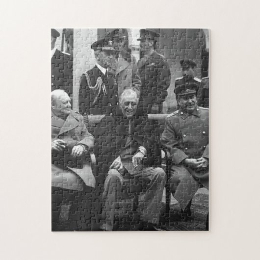 Yalta Conference Roosevelt Stalin Churchill 1945 Legpuzzel (Verticaal)
