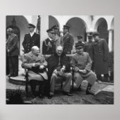 Yalta Conference Roosevelt Stalin Churchill 1945 Poster (Voorkant)
