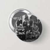 Yalta Conference Roosevelt Stalin Churchill 1945 Ronde Button 5,7 Cm (Voorkant /achterkant)