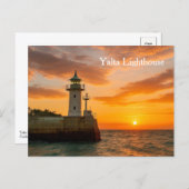 Yalta Lighthouse at Sunset, Ukraine, Postcard Briefkaart (Voorkant / Achterkant)