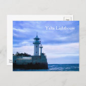 Yalta Lighthouse Ukraine, Black Sea Coast Postcard Briefkaart (Voorkant / Achterkant)