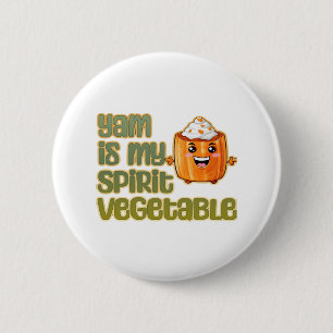 Yam Is Mijn Geestige Groente Grappige Speelse Stem Ronde Button 5,7 Cm
