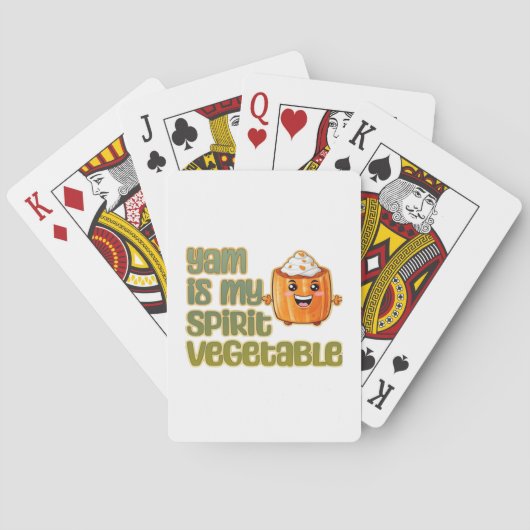 Yam is mijn spirit groente klassieker pokerkaarten (Achterkant)