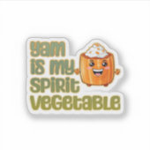 Yam is mijn spirit groente klassieker sticker (Voorkant)