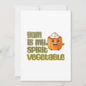 Yam Is My Spirit Vegetable Funny Playful Mood Feestdagenkaart (Voorkant)