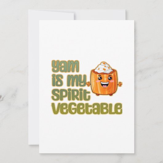 Yam Is My Spirit Vegetable Funny Playful Mood Feestdagenkaart (Voorkant)
