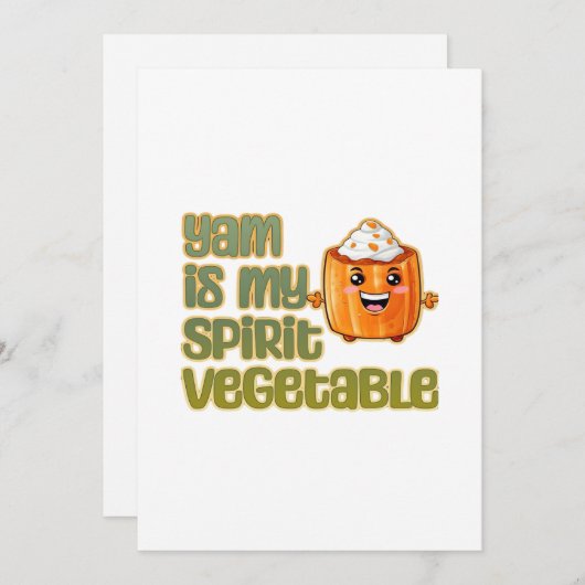 Yam Is My Spirit Vegetable Funny Playful Mood Feestdagenkaart (Voorkant / Achterkant)