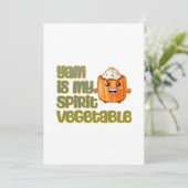 Yam Is My Spirit Vegetable Funny Playful Mood Feestdagenkaart (Staand voorkant)