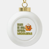Yam Is My Spirit Vegetable Funny Playful Mood Keramische Bal Ornament (Voorkant)