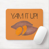 Yam it Up Funny Oranje Sweet Potato Funny Foodie Muismat (Met muis)