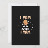 Yam What I Yam Funny Potato Pun Thanksgiving Feestdagenkaart (Voorkant)