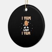 Yam What I Yam Funny Potato Pun Thanksgiving Keramisch Ornament (Links)
