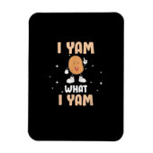 Yam What I Yam Funny Potato Pun Thanksgiving Magneet (Verticaal)