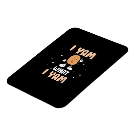 Yam What I Yam Funny Potato Pun Thanksgiving Magneet (Linkerzijde)