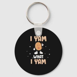 Yam What I Yam Funny Potato Pun Thanksgiving Sleutelhanger