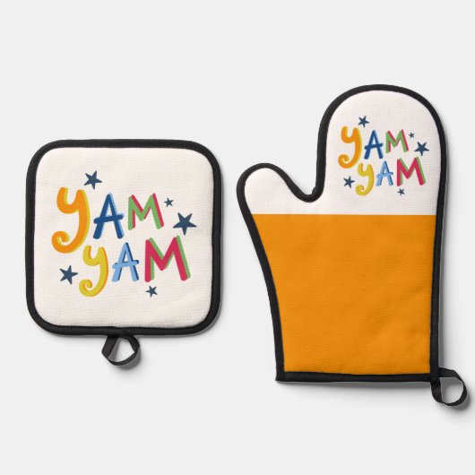 Yam Yam Black Country Schort Ovenwant & Pannenlap Set (Voorkant)