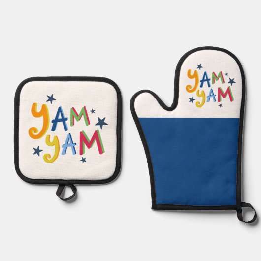 Yam Yam Black Country Schort Ovenwant & Pannenlap Set (Voorkant)