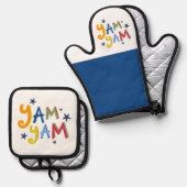 Yam Yam Black Country Schort Ovenwant & Pannenlap Set (Voorkant / Achterkant)