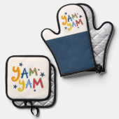 Yam Yam Black Country Schort Ovenwant & Pannenlap Set (Voorkant / Achterkant)