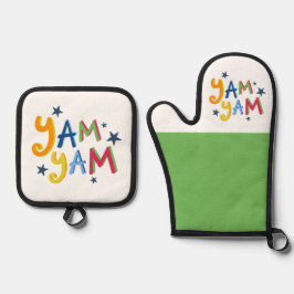 Yam Yam Black Country Schort Ovenwant & Pannenlap Set